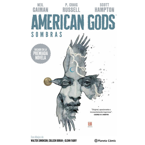 American Gods Sombras (tomo) nº 01/03, de Gaiman, Neil. Serie Cómics Editorial Planeta México, tapa dura en español, 2019