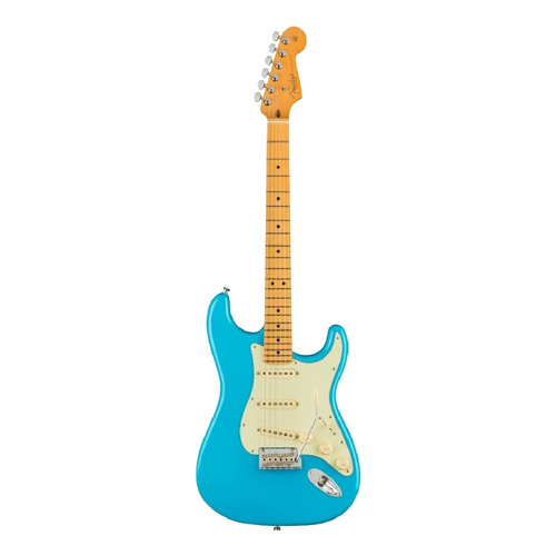 Guitarra eléctrica Fender American Professional II Stratocaster de aliso miami blue brillante con diapasón de arce