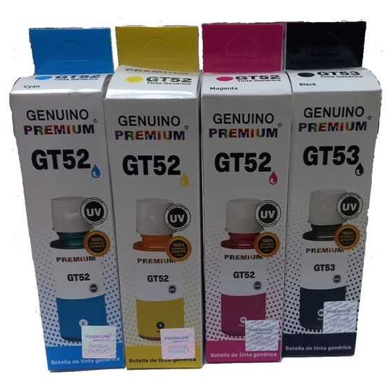 Tinta Hp Compatible Gt53 Gt52 Black Cian Yellow Magenta 