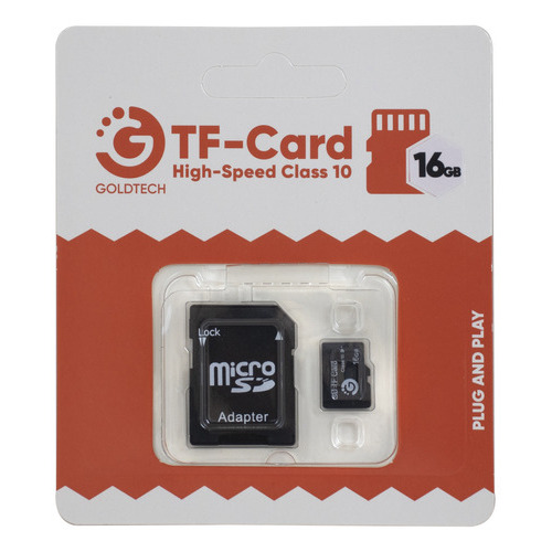 Memoria Micro Sd Goldtech 16gb Clase 10 Con Adaptador