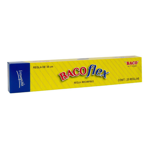 Regla Baco Flexible 30cm Transparente C/25 Rg012 /v