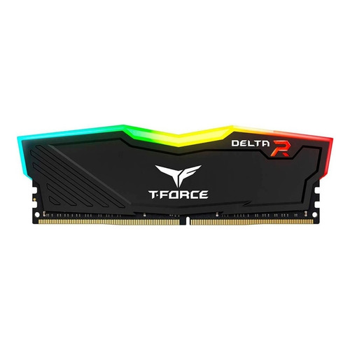 Memoria RAM T-Force Delta RGB gamer color negro 16GB 2 Team Group TF3D416G3200HC16CDC01