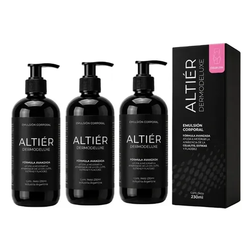 Pack X3 Crema Corporal Anticelulitis Altiér 230ml Vip Neutra Neutra