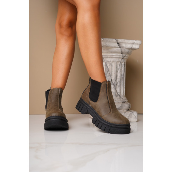 Bota Borcego Mujer Elastico Moda Comodas Noruega Full