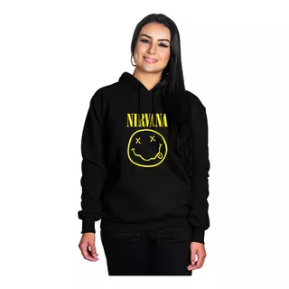 Blusa De Moletom Com Estampa Da Banda Nirvana Novidades