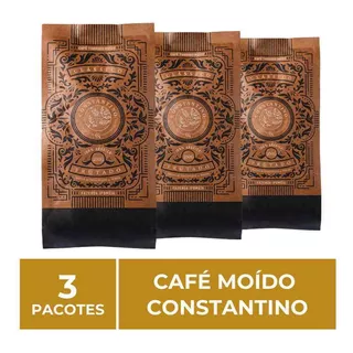 3 Pacotes De 250g, Café Moído, Constantino.