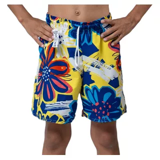 Kit Com 05 Bermudas Infantil Masculina Praia Surf Juvenil Tactel - Atacado