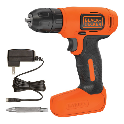 Taladro Atornillador 8v Ion-litio Black+decker Ld008-b2c Color Naranja/Negro