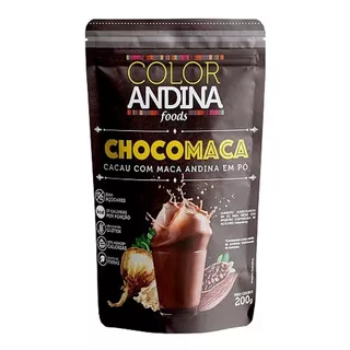 Achocolatado Chocomaca Maca Cacau Vegano 200g Color Andina