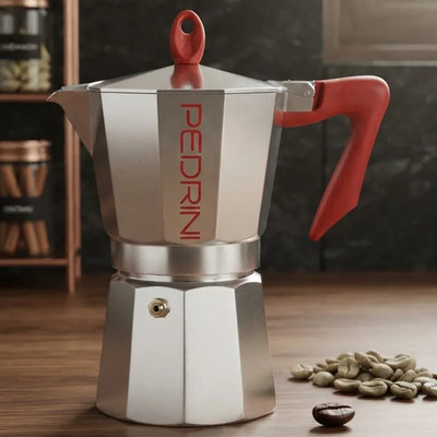 Cafetera Express Pedrini 6 Tz  Asa Roja Brillante 9084-0 P Rojo