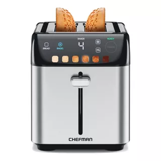 Chefman Smart Touch Tostador 2 Rebanadas Digital Color Plateado