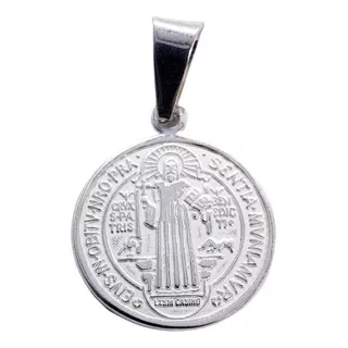 Medalla De San Benito De Plata Ley 925.