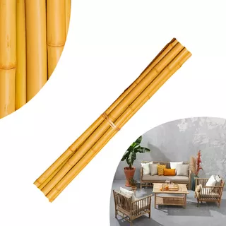 Bambu Tratado P/ Artesanato Cerca Pergolado Jardim 24u 50cm