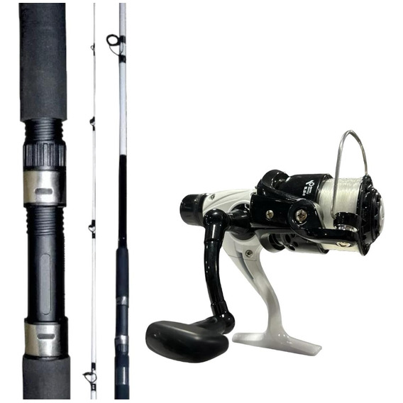 Combo Pesca Reel Frontal Y Caña 2,10 Mts Bentancor Outdoor