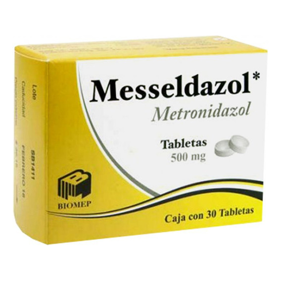 Metronidazol 500 Mg. 30 Tabletas
