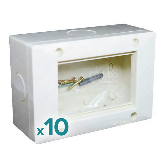 Caja Exterior Cambre 4264 4 Módulos Blanca Pack X10 Calidad