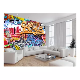 Papel De Parede 3d Arte Graffiti Mural Grafite M² Tra131