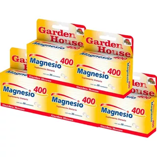 Garden House Magnesio 400 Calambres Huesos Artrosis X30 Pack X5 