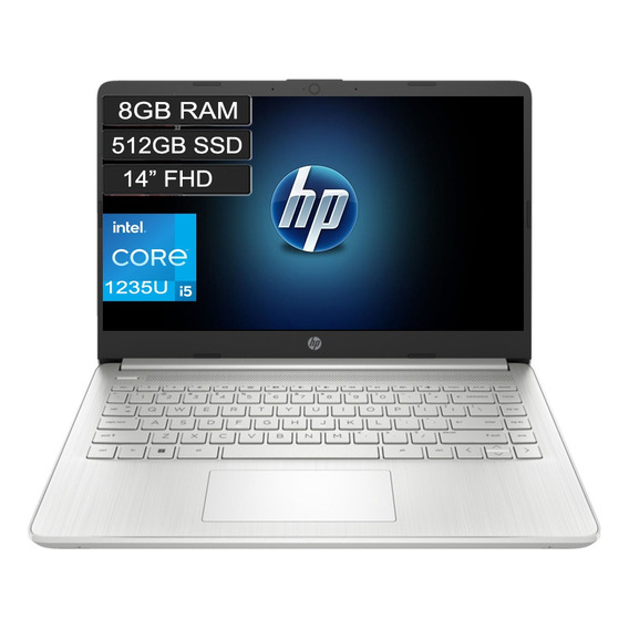 Laptop Hp 14-dq5016la Corei5 1235u 8gb 512gb 14 Plateado Color Plata