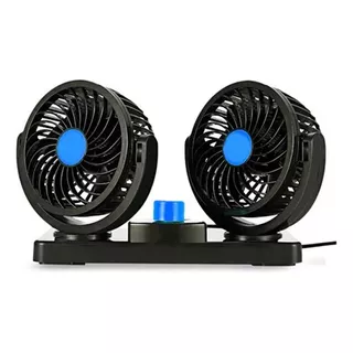 Ventilador Portatil 12v Duplo Caminhao Carro Van