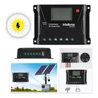 Controlador De Carga Solar 10a Pwm C/ Usb Ecp 1024 Intelbras