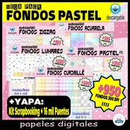 Megapack Fondos Pastel + Scrapbooking + Tipografías Descarga