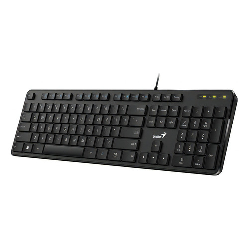 Teclado Multimedia Genius Slimstar M200 Usb Cómodo Pcreg Color del teclado Negro