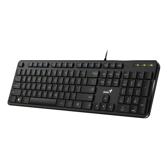 Teclado Multimedia Genius Slimstar M200 Usb Cómodo Pcreg Color del teclado Negro