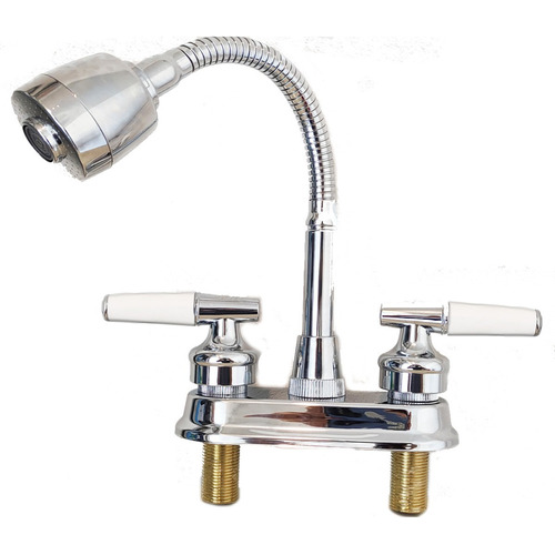 Llave Mezcladora Flexible Para Lavabo Baño Acabado Cromado Color Plateado