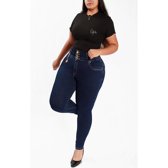 Jeans Dama Tallas Extra Corte Colombiano Mod. Ashly 2303