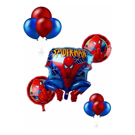 Set De Globos Hombre Araña - Spiderman - X 13 Globos