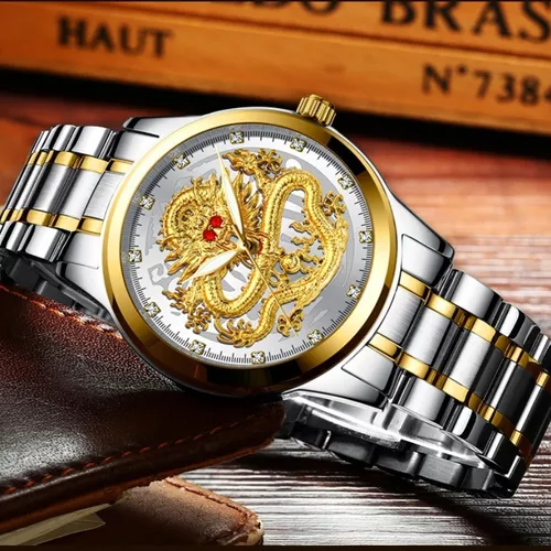 Reloj Dorado con Pulsera en Oro Acero Inoxidable Relojes