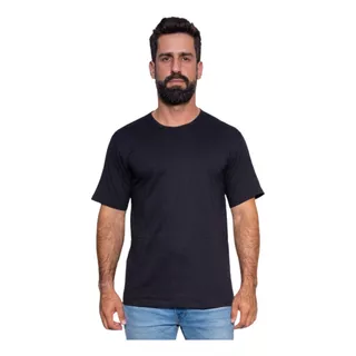 Camiseta Básica Masculina Algodão Lisa Branca Preta Mescla