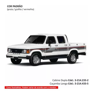 Adesivo Faixa Lateral Chevrolet D20 1994 - Cabine Dupla