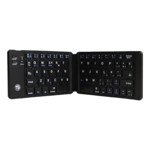 Teclado Plegable Inalámbrico Bluetooth Tk 1010 Color del teclado Negro