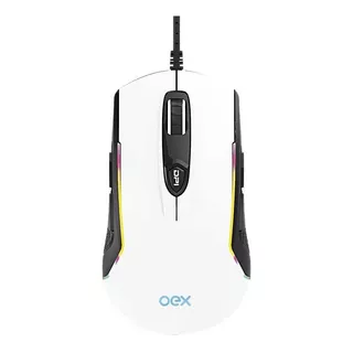 Mouse Gamer Ambidestro Artic Oex Ms316 Usb Led Branco