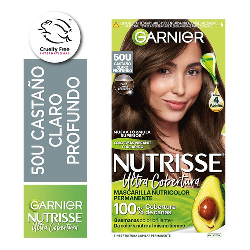 Kit Nutrisse Ultra Cobertura Garnier Coloración Permanente Tono 50 Ultra Cobertura