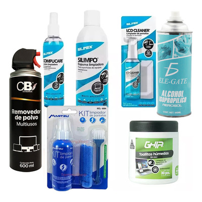 Kit D Limpieza 7 En 1 Pc Espuma Spray Paños Aire Comprimido