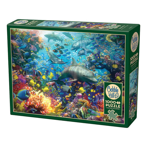 Rompecabezas Oceano De Fantasia 1000 Pz Cobble Hill Delfines