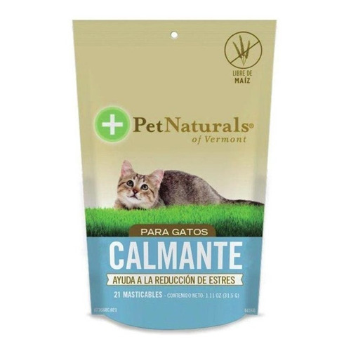 Calmantes Para Gato Pet Naturals A Base De Calostro 21 Pza