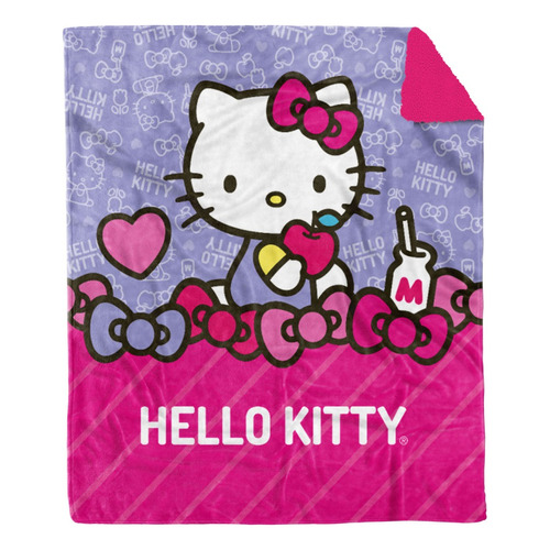 Edredón Matrimonial Reverso Oveja Hello Kitty Color Rosa