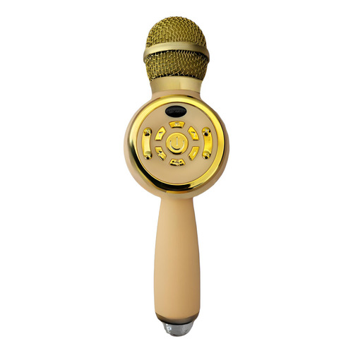 Microfono Karaoke Tws Rgb Dorado