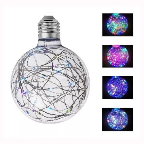 Lámpara Led Globo Glitter Decó 12cm 1,5 W Yarlux E27 -rgb- Color de la luz RGB