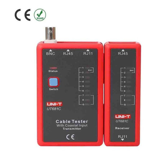 Tester Probador De Cables De Red Unit Ut681c Rj11 Rj45 Bnc