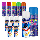 Set Cotillón Nº46 Spray Nieve Espuma + Serpentina X12 El Rey