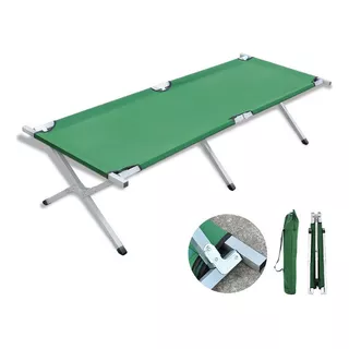 Catre Cama Plegable Reforzado Con Bolso Camping Bentancor Color Verde