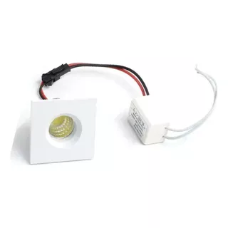 Kit 10 Mini Spot 3w Luz Branco Frio Led Embutir Sanca Gesso Cor Branco Voltagem 110/220 Bivolt