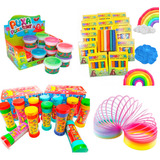 Kit 120 Brinquedos Atacados Massinha De Modelar Bolha Mola