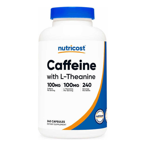 Nutricost Cafeína Con L-teanina 240 Cápsulas Sabor Sin Sabor