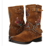 Frye Botas Florales Suede Mujer 3.5 Preciosas